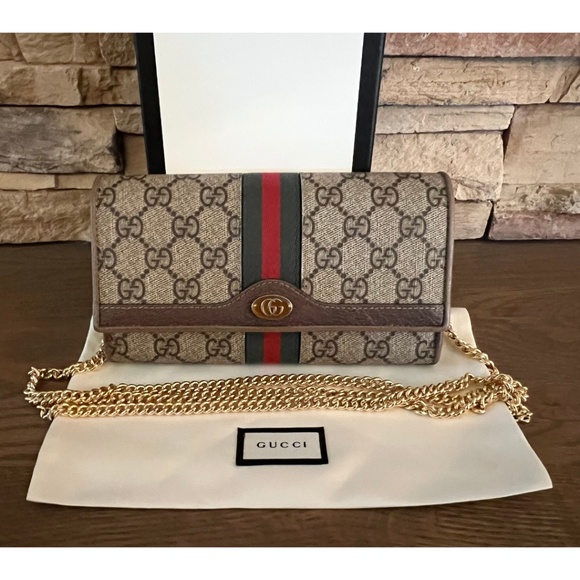 Gucci GG Supreme Ophidia Wallet on Chain - Picture 3 of 9